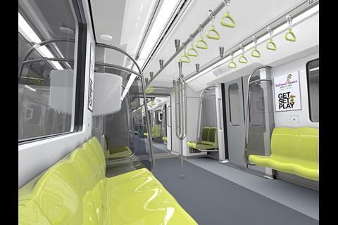 Impression of Kochi Metro trainset (Image: Alstom Design & Styling).